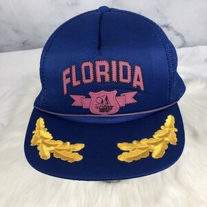 Florida  Classic Designer Pro Mesh Snapback Hat Cap Blue
